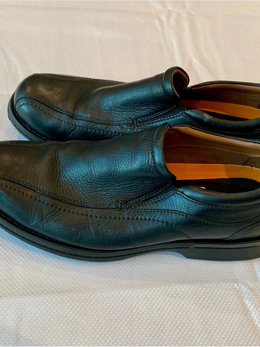 Rockport Black Leather Slip-On Loafers
